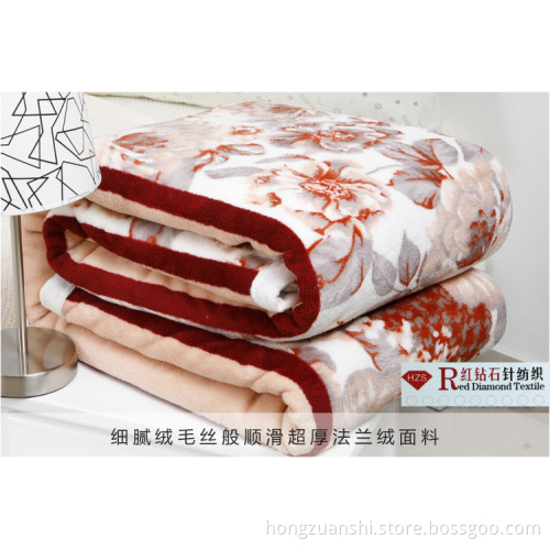 Flannel Diamond Printing Fleece Blanket